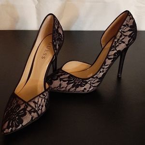 Lace material dress shoes